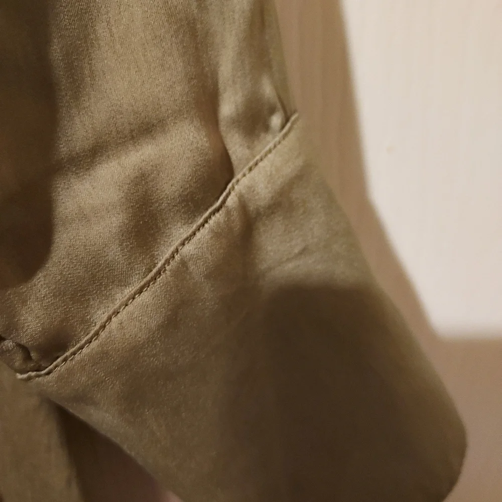 Olive Green Shiloh S Dress Long Sleeve Ruffle Hem Lagenlook Military Neutral